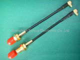 SMA Female Bulkhead to MMCX Male Right Angle (RF Coaxial Pigtail Cable)