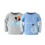 Mom and Bab 100%Cotton Baby Wear Wholesale Baby Tshirt Long Sleeve Design in Stock