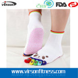 Women Five Fingers Trainer Toe Ankle Socks (Smile)