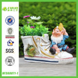 New Design Polyresin Dwarf with Shoe Pot (NF360071-1)