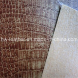 Crocodile Grain Furniture PU Leather Hw-245