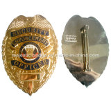 Customized 3D Gold Plating Material Police Badge