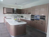 China High Gloss Lacquer Kitchen Cabinet Design for Commercial