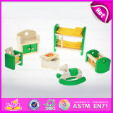 2015 New and Popular Wooden Mini Doll House Furniture Sets Toys, Solid Wood Mini Furniture Toy for Children Playing House W06b028