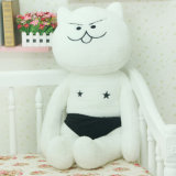 50cm White Stuffed Funny Cat Plush Toys