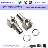 Ra BNC Female PCB Connector RF Connector Thru Hole Solder Attachment