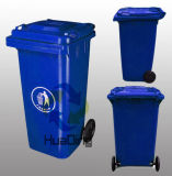 Outdoor Plastic Dustbin 120L with Blue