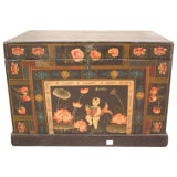 Chinese Antique Furniture - Black Painted Trunk