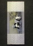 Chinese 100% Handmade Xiang Embroidery Gift - Panda Eating Bamboo
