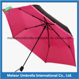 Double Layer 3 Fold Manual Open Anti UV Umbrella