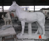Grey Granite Stone Horse Animal Sculpture for Garden Decoration