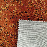 Bronzed Polyester Suede Fabric Bonded with T/C Backing for Sofa