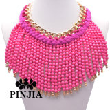 Red Crystal Bib Statement Beaded Necklace Collar Fashion Jewellery