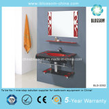 Colorful Bathroom Accessory Lacquer Glass Washing Basin with Mirror (BLS-2052)