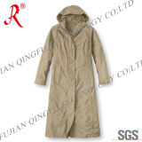 Fashion Long Raincoat of Windproof and Waterproof (QF-713)