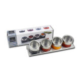 4 Canisters Magnetic Spice Rack