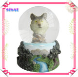 Polyresin Wolf Figurine Snow Globe Souvenirs