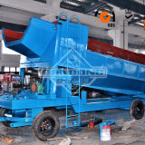 Export Indonessia, South Africa, Congo Mobile Trommel Drum Screen Contain Gold Sluice Box