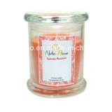 Soy Customized Jar Candle Scented with Glass Lid