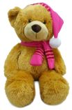 Christmas Brown Bear Toys with Hat