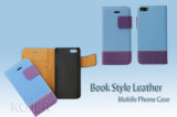 Factory Cheap Price Flip Leather Case with Stand for iPhone5/for Samsuang