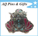 Antique Metal Lapel Pin Emblem with Glitter (badge-054)