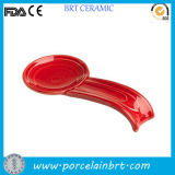 Ceramic Red Big Soup Spoon Rest