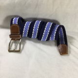 Elastic Braided Belt, Leather Belt, Genuine Leather Belt