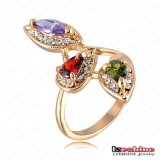 New Wedding Rings, 18k Rose Gold Plated Rhinestone Ring Jewellery (Ri-HQ0287)