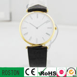 Stainless Steel Leather Band Watch