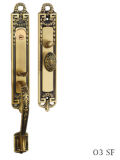 Luxury Antique Brass Villa Door Handle Lock (03)
