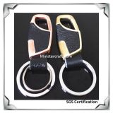Business Leather Key Chain with Customized Ring