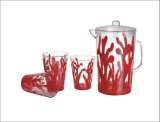 Plastic Red Coral Cold Water Pitcher (NR-3159)