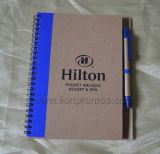Hilton Promotional Eco Gift Recycled Paper Spiral Coil Notebook