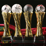 Crystal Glass Trophy Craft for Ball Sports