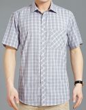65% Cotton 35% Polyester Mens Casual Short Sleeve Shirt