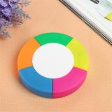 5 Colors Circle Shaped Fluorescent Marker Pen for Gift