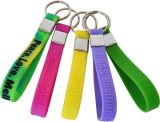 Promotion Silicone Rubber Wristbands Key Chains