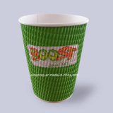8oz Custom Logo Printed Ripple Paper Cups (YHC-105)