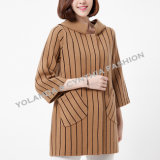 Women's Wool Hoodies/Fashion Ninth Sleeves Striped Hoodies Wool Sweater /Women's Clothing/Outer Wear