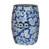 China Porcelain Stool Blue and White (LS-144)