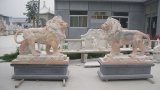 Marble Sculpture Animal / Garden Statue/ Marble Lions/Stone Carving