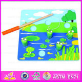 2015 Magnetism Catch Frogs Toys for Kids, Magnetic Toy Fishing Game Toys for Children, Funny Play 3D Fish Frogs Wholesale Wj276035
