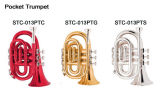 Red Color Bb Key Pocket Trumpet