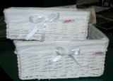 Willow Storage Baskets with Fabric Lining(SB032)