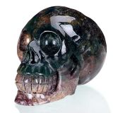 Natural Agate Skull Carving for Collectible (1X08)