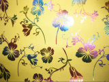 Yellow Multicolor Flower Polyester Print Fabric