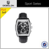 Sport Style Man Watch with Swiss Quarts Movement with Stone Inserting on The Case