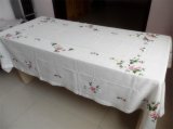 Handmade Embroidery Drawn Work Linen Table Cloth