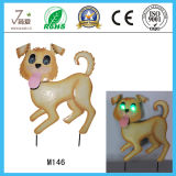 Dog Figurine, Solar Animal Crafts, Iron Dog Garden Decoration